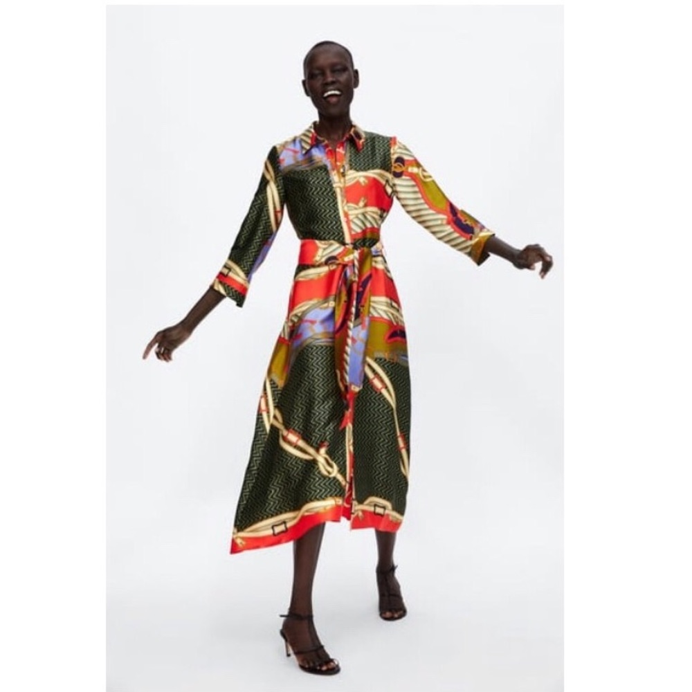 Zara belt print tunic